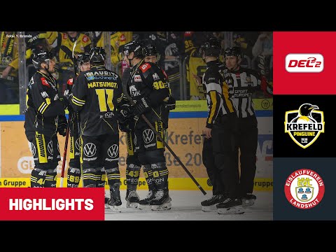 DEL2: Krefeld Pinguine vs. EV Landshut | Highlights