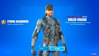 How to Unlock SOLID SNAKE Skin in Fortnite (Unlock ALL Solid Snake Challenges Reward)