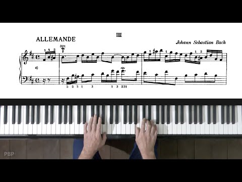 Bach French Suite No.3 "Allemande" P. Barton, FEURICH 133 piano