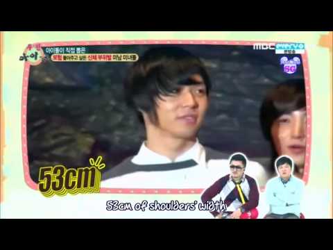 [130424] ENG SUB MBC Weekly Idol, Yuchun 6th Envious Straight Shoulder