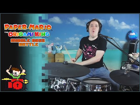 "Middle Boss Battle" From Paper Mario: The Origami King On Drums!
