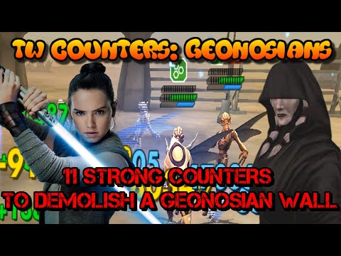 SWGOH - TW/GAC Counters: How To Counter Geonosians - 11 Geonosian Counters To CRUSH A GEO WALL!