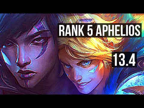 APHELIOS & Lulu vs EZREAL & Ashe (ADC) | Rank 5 Aphelios, 10/3/10, Dominating | KR Challenger | 13.4
