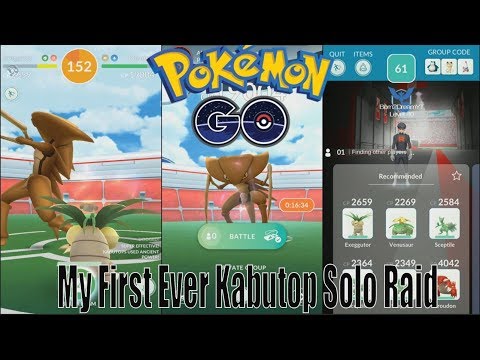 My First Ever Kabutops Solo In Pokemon Go
