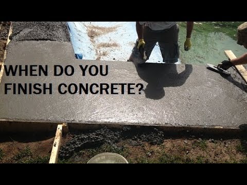 When do you finish concrete?