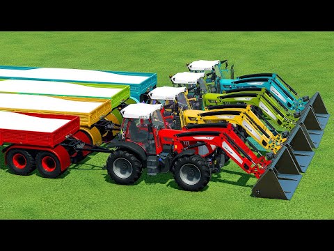 MAKE AND LOAD LIME WITH RIGITRAC & LAMBORGHINI TRACTORS - Farming Simulator 22