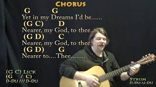 Nearer, My God To Thee (Hymn) Strum Guitar Cover Lesson in G with Chords/Lyrics