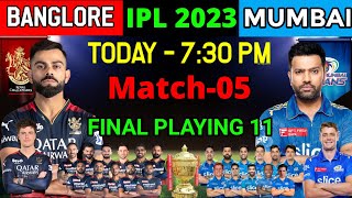 IPL 2023 - Royal Challengers Bangalore vs Mumbai Playing Playing 11 | RCB vs MI Playing 11
