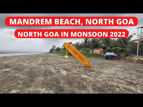 Mandrem Beach in Aug 2022 || North Goa in Monsoon || Goa Vlog 2022