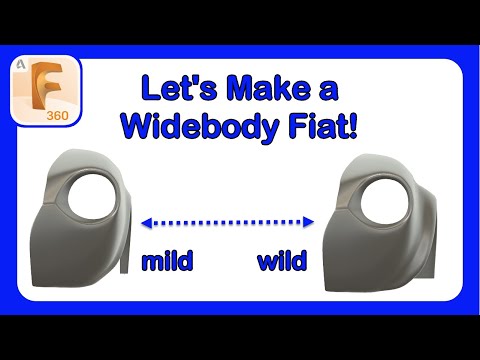 From Mild to Wild | Let's Make a Wide Body Fiat Fender in 10 minutes #Fusion360 #Fiat