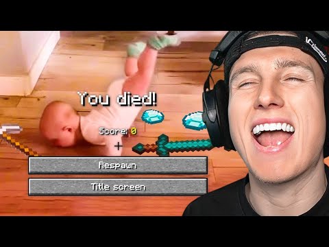 TRY NOT TO LAUGH in Minecraft!  😂 (with iCrimax)