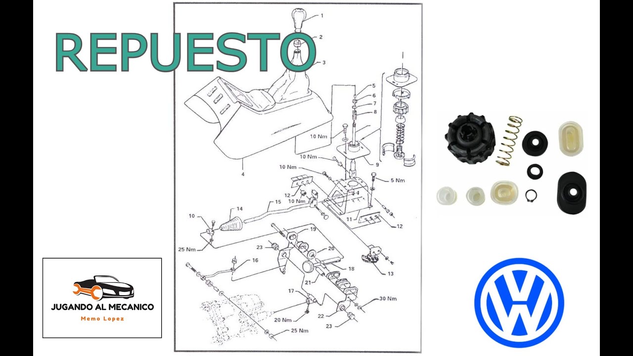 COMO CAMBIAR REPUESTO DE PALANCA VW POINTER, GOL. 🚗