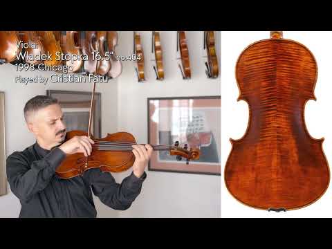 Wladek Stopka 16.5" viola, Chicago 1998, No. 404/ Cristian Fatu / at the Metzler Violin Shop