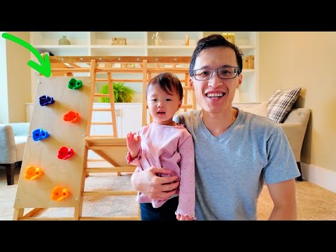 Indoor Jungle Gym for Kids 7-in-1 Wooden Montessori Playset | Perfect Indoor Playground for Toddlers