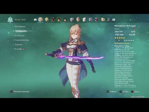 Jean 98k gale blade WITHOUT MONA (using mistsplitter)