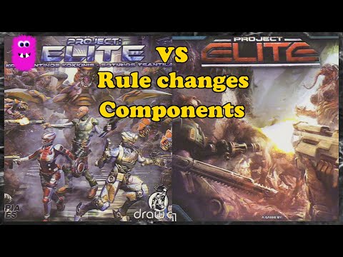 Project Elite 1 vs 2, Rule changes and look at components #projectelite #cmon #boardgame