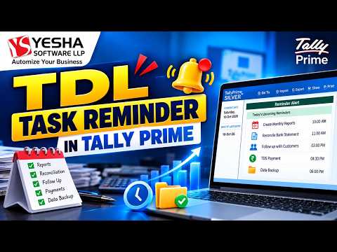 TDL Task Reminder in TallyPrime | Never Miss Important Tasks Again! 🔔 | Tally Ki Pathshala