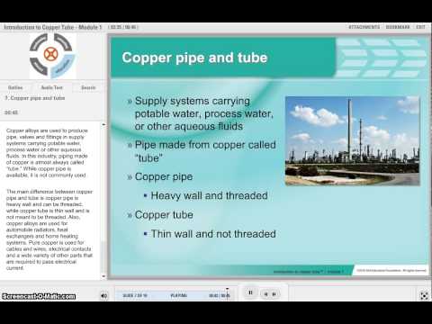 Introduction to Copper Tube, Plastic Pipe, and Fittings Course Preview