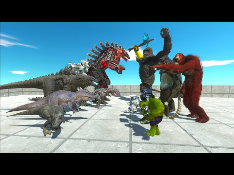 Evolution Battle: King Kong VS Mecha Godzilla | Animal Revolt Battle Simulator