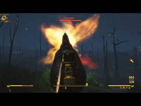 Fallout 4 Modded, Zombie World gameplay pt139  Barely Surviving the swamps