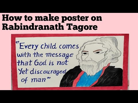 How to make poster on Rabindranath Tagore Jayanti