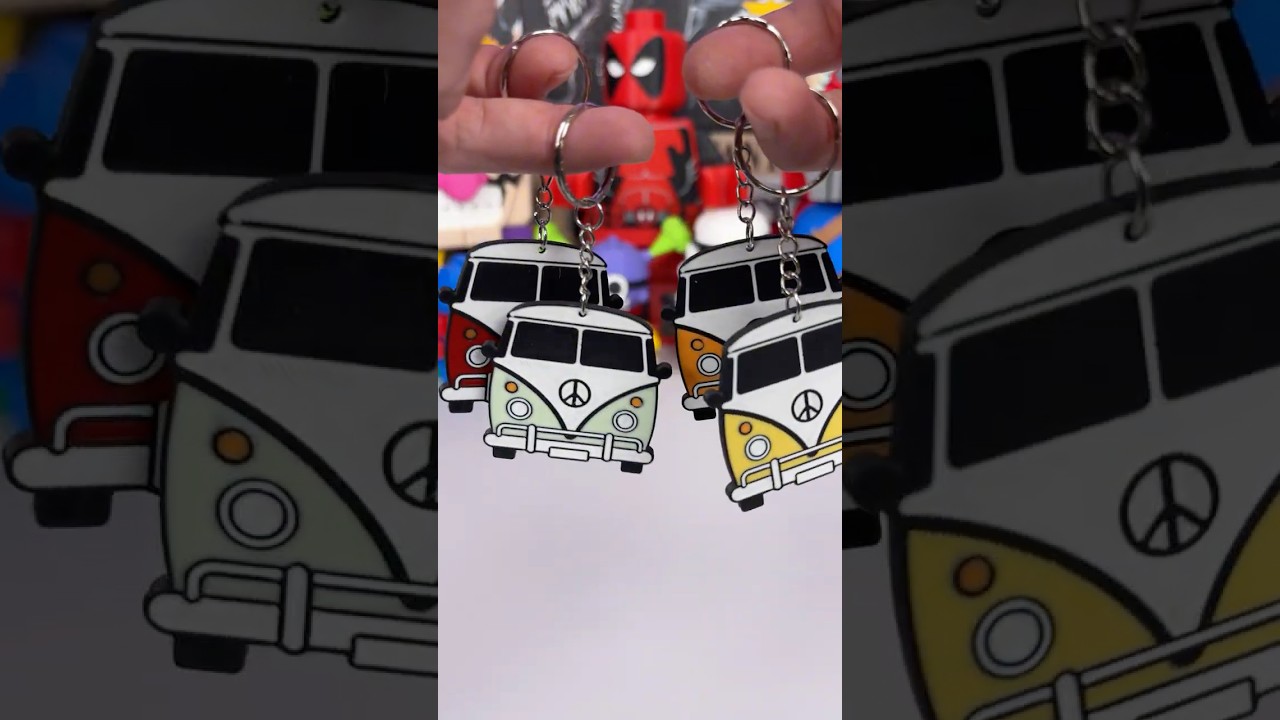 Volkswagen T1 Van Keychain #volkswagen #t1 #van #vanlife #keychain #3dprinter #3dprinting #3dprint