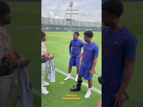 rema takes a tour inside bacelona training facility and meets ansu fati