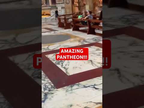 How does the water drain in the Pantheon??? #shorts #pantheon #rome #history #italy