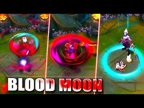 BLOOD MOON KATARINA, TRYNDAMERE, MASTER YI New Skins Preview - League of Legends