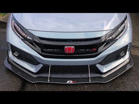 Honda Civic Type R Gets New Kansei Wheels! + APR Carbon Fiber Splitter!