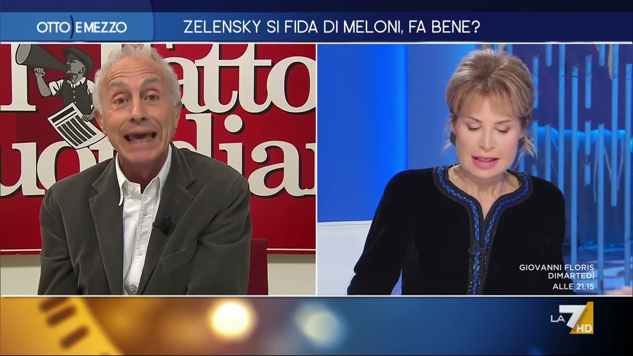 Lilli Gruber a Marco Travaglio: "Le mie non sono opionioni". "Le tue sono verità rivelate"