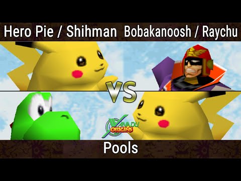 Xanadu Origins - Hero Pie & Shihman Vs. Raychu & Bobakanoosh - Smash Bros - SSB64