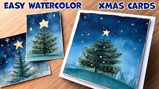 Painting Watercolor Christmas Cards