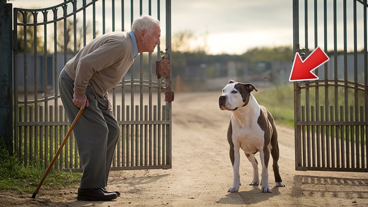 Señor con ALZHEIMER abre el portón a un PITBULL callejero, Y LO QUE HIZO EL PERRO DEJÓ A TODOS...