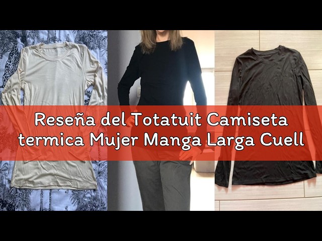 Vídeo relacionado con Camiseta para mujer con cuello alto y cuello redondo, camiseta interior CC25, CC-25_R-2, Rojo, CC-25_R-2 Talla única