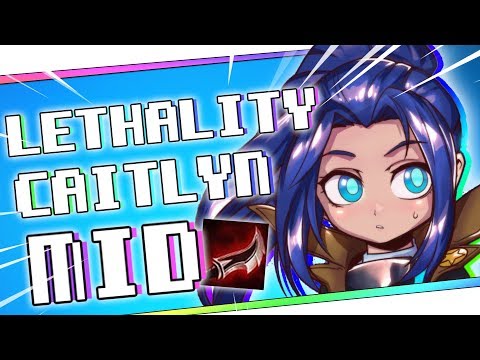 FULL LETHALITY CAITLYN TROLLS MID LANE - FUNNY LEAGUE OF LEGENDS MOMENTS