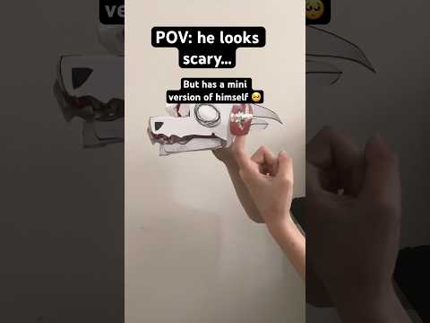 The mini turned out so good! #artshorts #paperdragon #art #dragonpuppet #paper