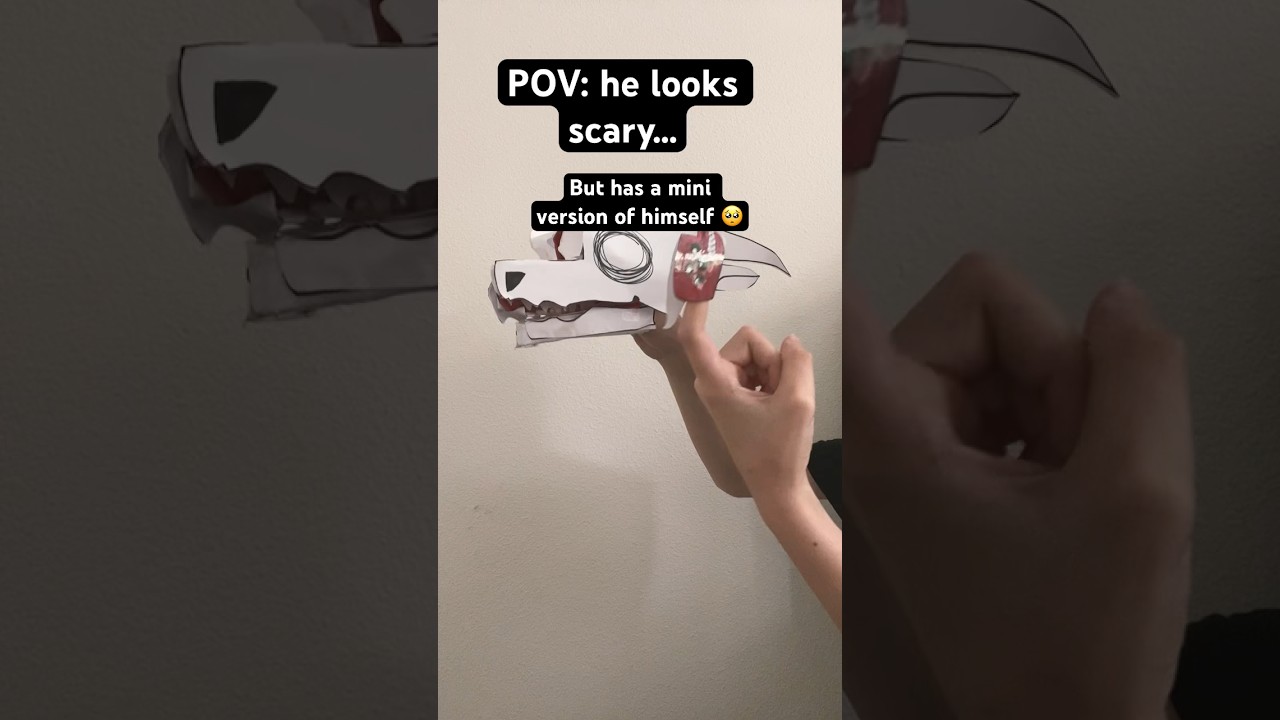 The mini turned out so good! #artshorts #paperdragon #art #dragonpuppet #paper