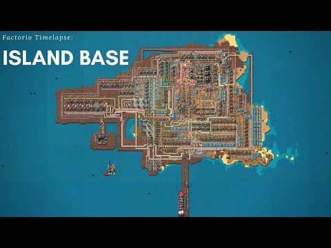 Factorio Timelapse - Island Base | 4K