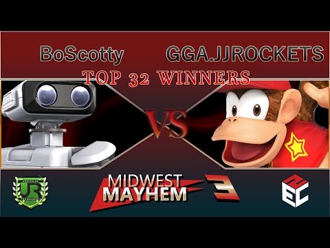 Midwest Mayhem 3  TOP 32 WINNERS - BoScotty (ROB) vs GGA.JJROCKETS (Diddy Kong)