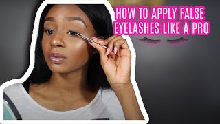 How To Apply False Eyelashes |Christie Iman