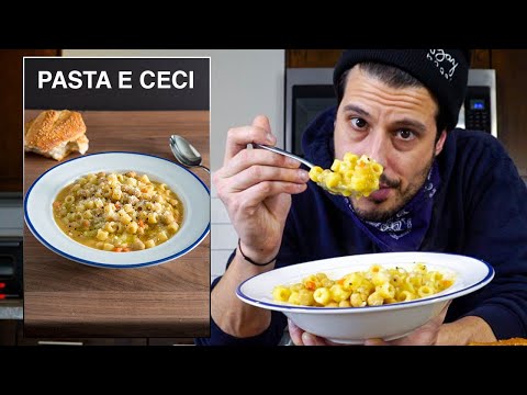 this PASTA with CHICKPEAS is the perfect ITALIAN COMFORT FOOD (Pasta e Ceci)