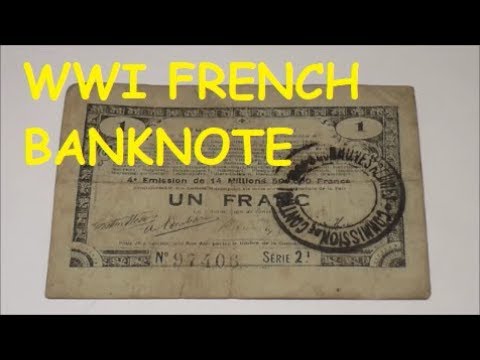 WWI French Emergency Currency #WWII #banknotes #currency