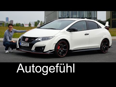 Honda Civic Type R FULL REVIEW test driven 310 hp Sound & Autobahn new neu 2016/2017