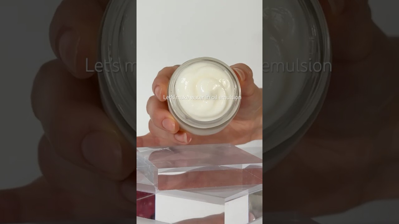 Water in oil emulsion tutorial - click related video for full formula ✨ #diyskincare