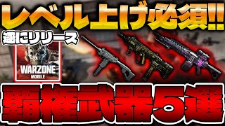 [ウォーゾーンモバイル] 遂にリリース！今最強の武器のレベル上げ必須の覇権武器5選！