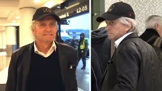 Michael Douglas Flashes A Cheeky Grin When Asked About Trump