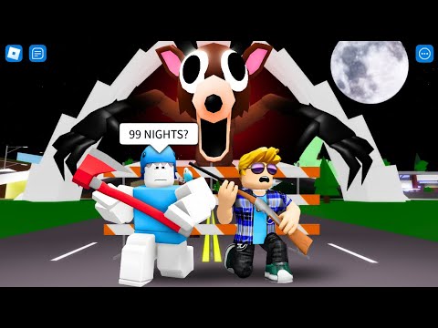 99 Nights In The Forest In Brookhaven 🏡RP FUNNY MOMENTS