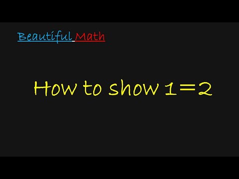 Math Jokes: How to Show 1=2?