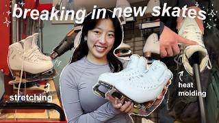 break in my new skates with me *realistic* ⛸️😵💫 | tips + tricks, how to size + where to buy skates